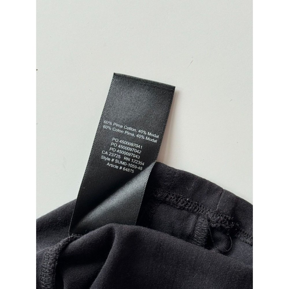 Aritzia GROUP BY BABATON Foundation Black Cotton Crew Neck T-Shirt, Size L - Picture 9 of 15